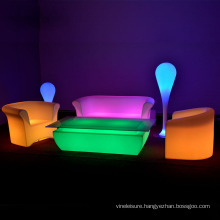 Factory direct sales of fashion luminous sofa wedding party luminous sofa outdoor remote control colorful sofa